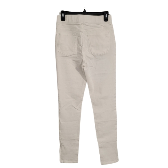 NWOT Martha Stewart Knit Denim Ankle Jeans Pull-on Women's Size 6 White - Picture 2 of 11